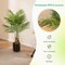 2 Pack Artificial Tropical Palm Trees with 12 Lifelike Leaves in Cement Pots for Home Decor